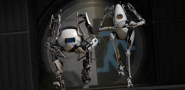 portal 2 robots hugging. of Portal 2 tickles.
