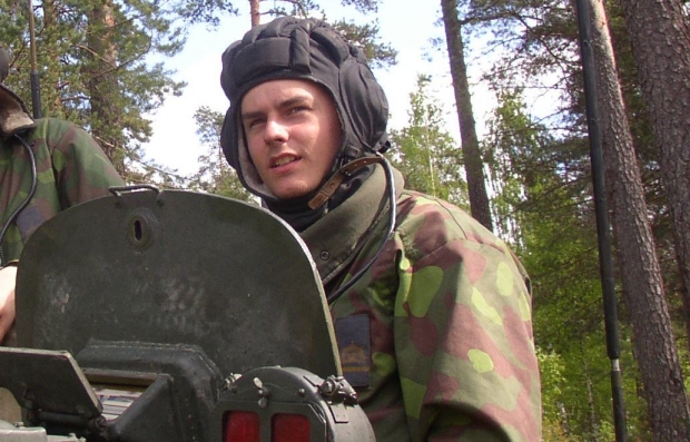 "As a young cadet on a BMP-2 gunner’s seat (2004)"