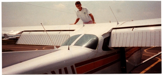 "Early 1990s - first learning to fly at Quantico Marine Corp Air Station, Virginia"