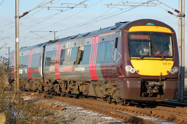 Class 170 in CrossCountry livery, departing Cambridge (Andrew Butcher)