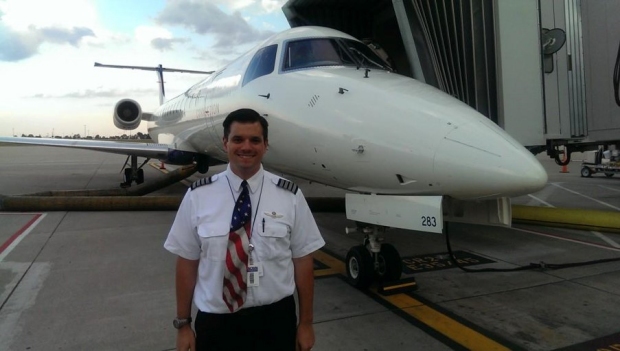 After my last flight as captain of the Embraer 145 before switching to the Embraer 175 (2013)