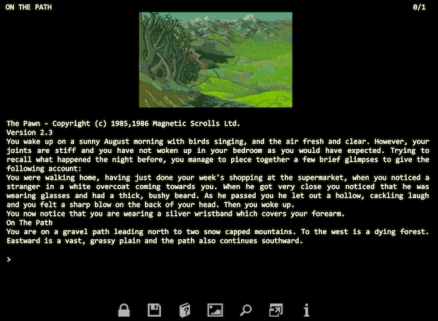 screenshot of the beginning of the Pawn