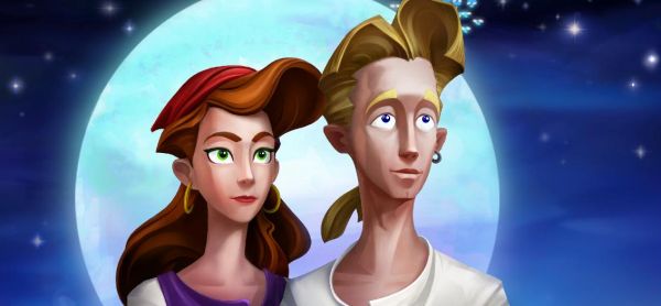 Guybrush and Elaine in the recent remake of Monkey Island.