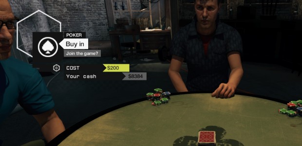 Someone at Ubisoft really likes poker. This is only briefly mandatory.