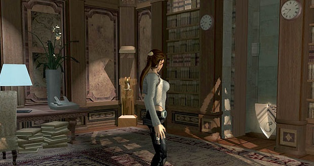 Lara accidentally raids her own library