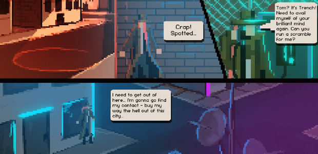 The game contains noir comics. Lovely.