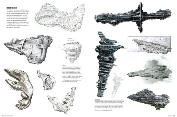 Examples of the disgn work which goes into EVE Online - these are from the official art book