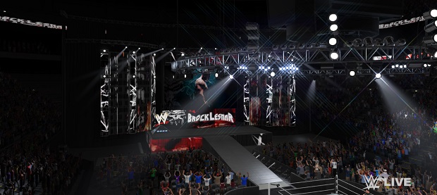 That is an arena. Brock Lesnar is about to enter the arena. He is a very large man and may not fit in the arena.