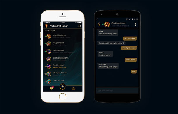 Legends chat app league of Riot Mobile