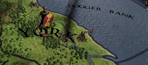 Dogger Bank and a man with a sword, proving that Crusader Kings II is actually a very British action game