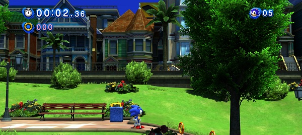 In this level, Sonic goes door-to-door selling insurance
