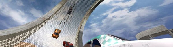 If not a jump, an enormous corkscrew thing. Trackmania is the sole heir to the wonder that was Stunt Car Racer and we salute it.
